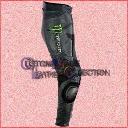 Monster Energy Biker Leather Pant/Men Biker Leather Pant