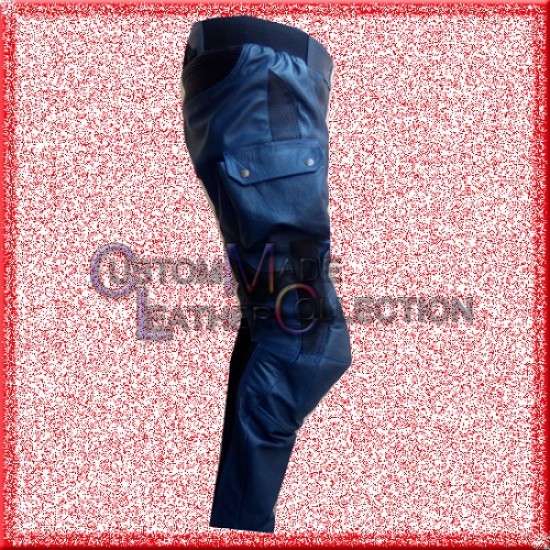 Captain America Motorcycle Leather Pant/Biker Leather Pant