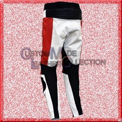 LUCKY STRIKE RED LEATHER MOTORCYCLE TROUSER PANT