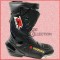 Suzuki GSXR Racing Cowhide Leather Boot New Full Black Stylish Motorcycle Shoe