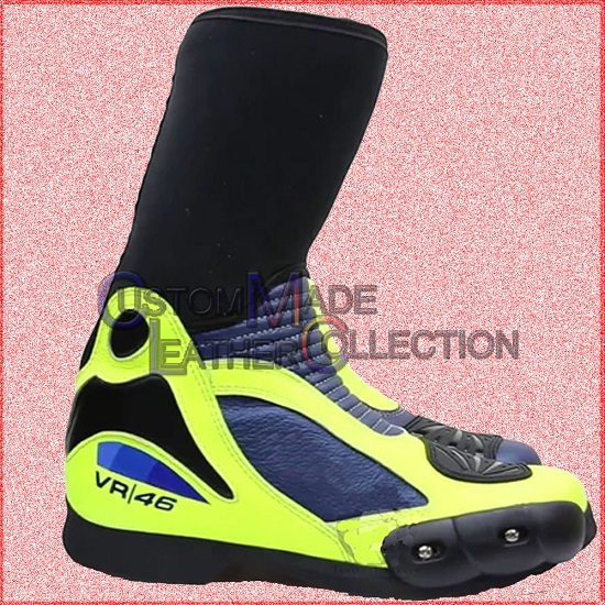 VR/46 Motorbike Leather Racing Shoes / Biker Racing Boot