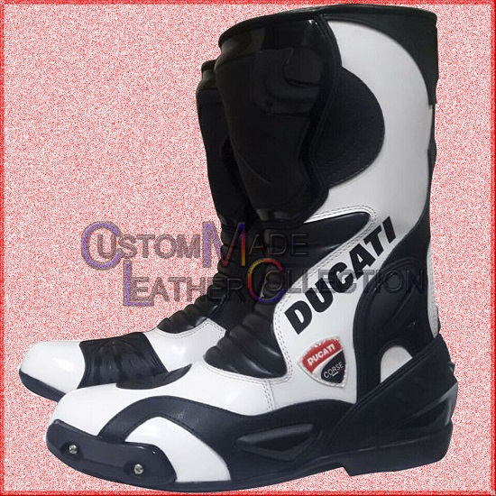 Ducati Motorbike Leather Racing Shoes / Motorcycle Racing Boots
