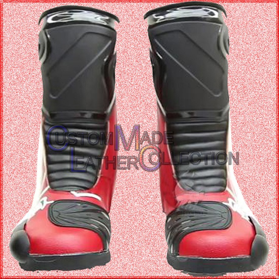 Spider Men Motorbike Leather Racing Shoes / Motorcycle Racing Boots