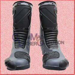 Deadpool Grey Motorbike Leather Racing Shoes / Biker Racing Boot