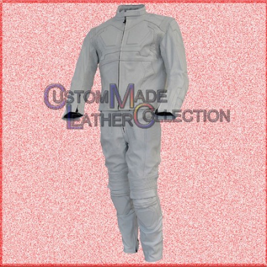 Men White Tom Cruise Oblivion Motorcycle Leather suit/Biker Leather Suit