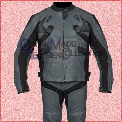 Ryan Reynolds Dead Pool Movie Grey Motorcycle Leather suit/Biker Leather Suit