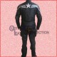 Captain America Black Biker Leather Suit/Men Biker Leather Suit