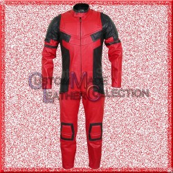 DeadPool movie Ryan Reynolds Motorcycle Leather suit/Men Biker Leather Suit