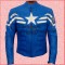 Captain America Blue Motorcycle Leather jacket/Biker Leather Jacket