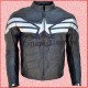 Captain America Black Leather Jacket/Biker Leather Jacket