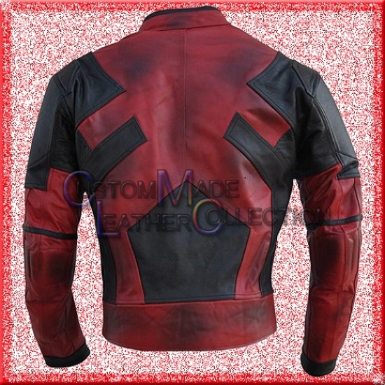 Deadpool Motorbike Wexed Leather Jacket/Deadpool Biker Leather Jacket