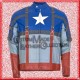 The First Avenger Captain America Cosplay Costume Leather Motorcycle Jacket/Biker Leather Jacket