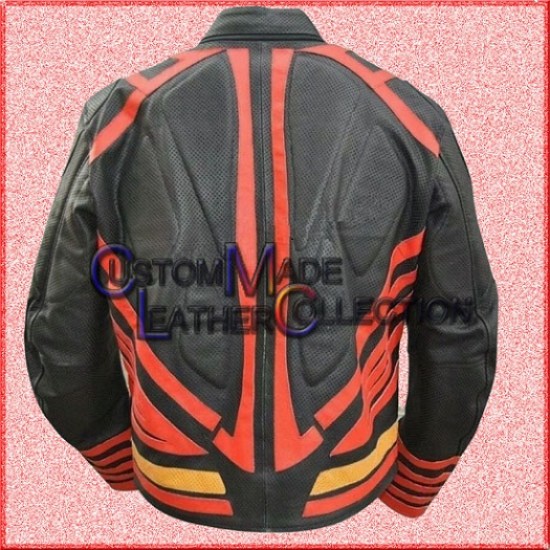 Superman Man Of Steel Black Leather Jacket/Biker Leather Jacket