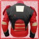 Avengers IronMan Red Black Motorcycle Leather Jacket/Biker Leather Jacket