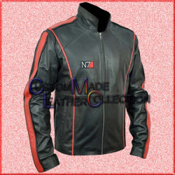 Mass Effect 3 N7 Biker Leather Jacket/Biker Leather Jacket
