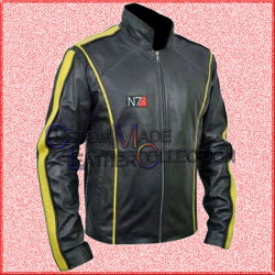 Mass Effect N7 Biker Leather Jacket/Biker Leather Jacket