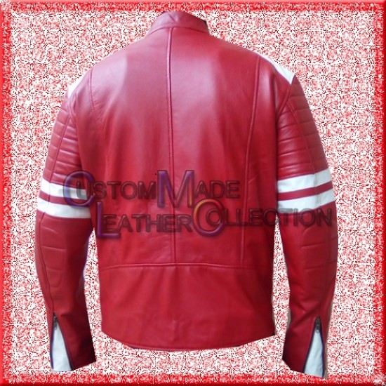 Fight Club Motorbike Racing Leather Jacket/Biker Leather Jacket