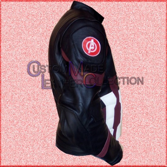 Captain America Motorbike Racing Leather Jacket/Biker Leather Jacket