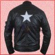 The First Avenger Captain America Cosplay Costume Leather Motorcycle Jacket/Biker Leather Jacket