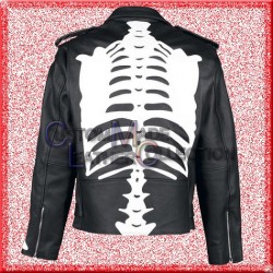 BONES FLAT-TRACK Motorcycle Leather Jacket/Biker Leather Jacket