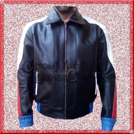 USA Flag Motorbike Motorcycle Racing Leather Jacket/Biker Leather Jacket