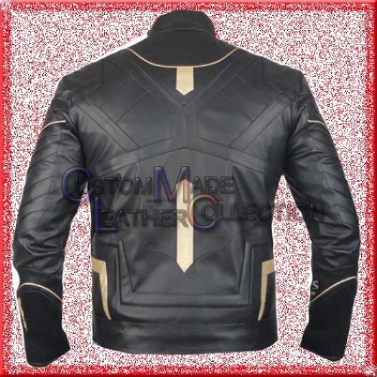 Black Panther Motorbike Leather Jacket /Captain America Civil War Motorcycle Leather Jacket