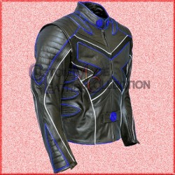 X-Men Wolverine Last Stand Blue Motorcycle Leather Jacket/Biker Leather Jacket