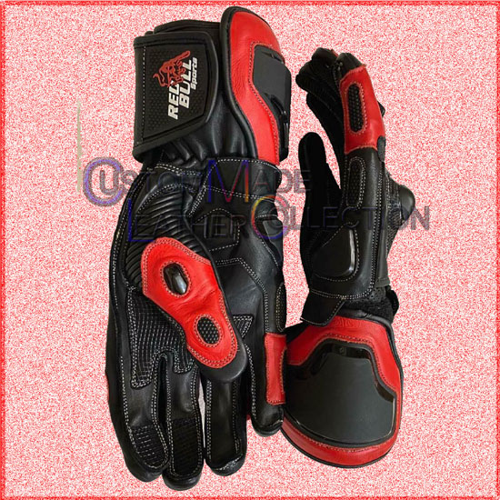 Red Bull Motorbike leather gloves/MOTOGP Biker Leather Gloves