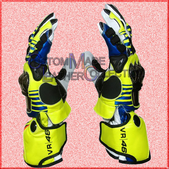 Rossi Motorbike Leather Gloves 2018/Biker Leather Gloves