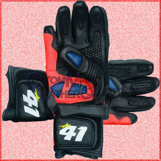 Motorbike Leather Racing Gloves / Biker Racing Gloves