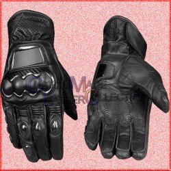 Black Motorbike Leather Racing Gloves/Black Biker Racing Gloves
