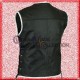 Motorcycle Leather Vest with Hook Closure/Men Leather Vest