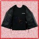 Men's Black Classic Side Lace Leather Vest/Men's Biker Leather Vest