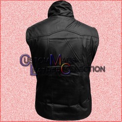 Batman Arkham Knight Black Leather Vest/Biker Leather Vest
