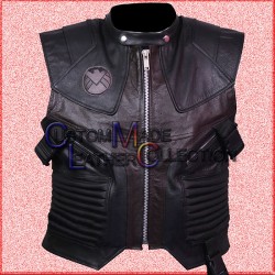 The Avengers Hawkeye Leather Vest/Biker Leather Vest