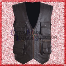 Jurassic World Chris Pratt Leather Vest/Motorcycle Leather Vest