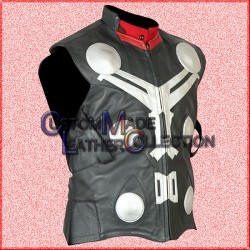Avengers Age Of Ultron Thor Leather Vest/Men Biker Leather Vest