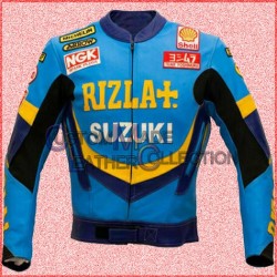 Suzuki Rizla+ Motorbike Leather Jacket/Rizla+ Biker Leather Jacket