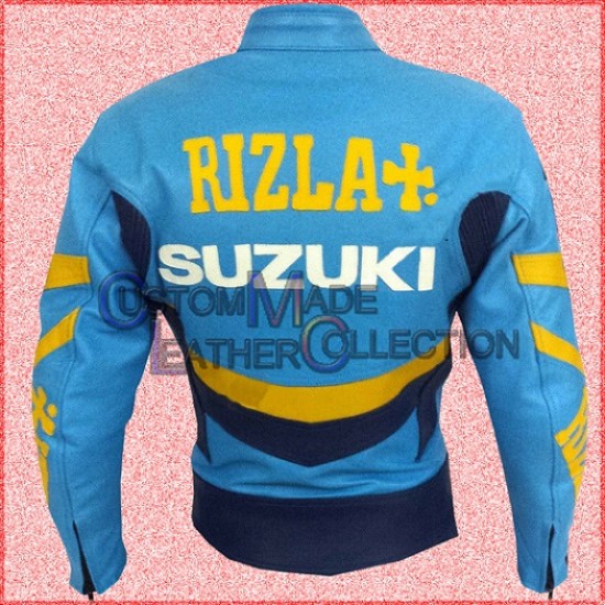 Suzuki Rizla+ Motorbike Leather Jacket/Rizla+ Biker Leather Jacket