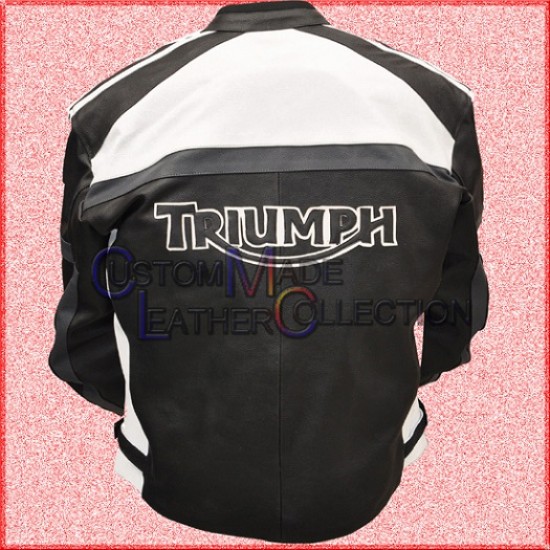 CMLC Triumph Motorbike Leather Racing Jacket/Biker Leather Jacket