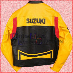 GSX Suzuki Motorbike Leather Racing Jacket/Men Biker Leather Jacket