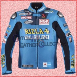 Suzuki Rizla+ Motorbike Leather Jacket/Men Biker Leather Jacket