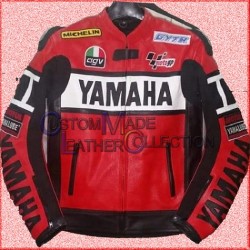 Yamaha R, R1, R2 Red Motorbike Racing Leather Jacket/Red Biker Leather Jacket