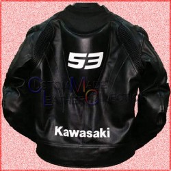 KAWASAKI Motorbike Leather Racing Jacket/Men Biker Leather Jacket