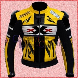 Yamaha XXX Black/Yellow Motorbike Racing Leather Jacket/Biker Leather Jacket