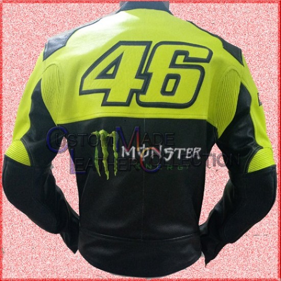 Yamaha Monster Motorbike Racing Leather Jacket/Men Biker Leather Jacket