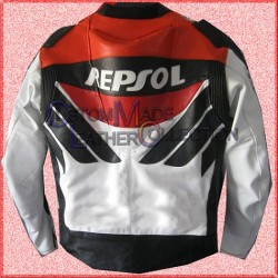 Repsol GAS Motorbike Leather Jacket/Repsol GAS Biker Leather Jacket