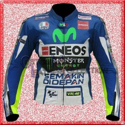 Rossi Yamaha Motorbike Racing Leather Jacket/Biker Leather Jacket