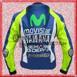 Rossi Yamaha Motorbike Racing Leather Jacket/Biker Leather Jacket