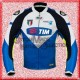 Yamaha White Blue Motorbike Racing Leather Jacket/Biker Leather Jacket